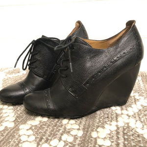 NINE WEST Women's Oxford Wedge size 7.5 Black